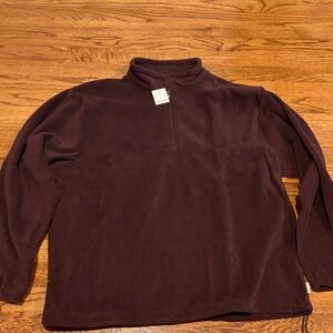 J. Crew Men's Half-Zip Fleece Pullover - Dark Brown